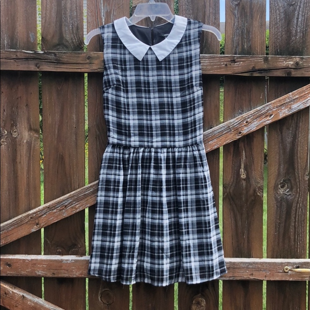 Plaid collared dress